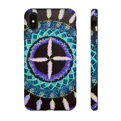 "Cuatro Vientos" Art Phone Armor - Blue Flame Array iPhone XS MAX / Glossy Phone Case