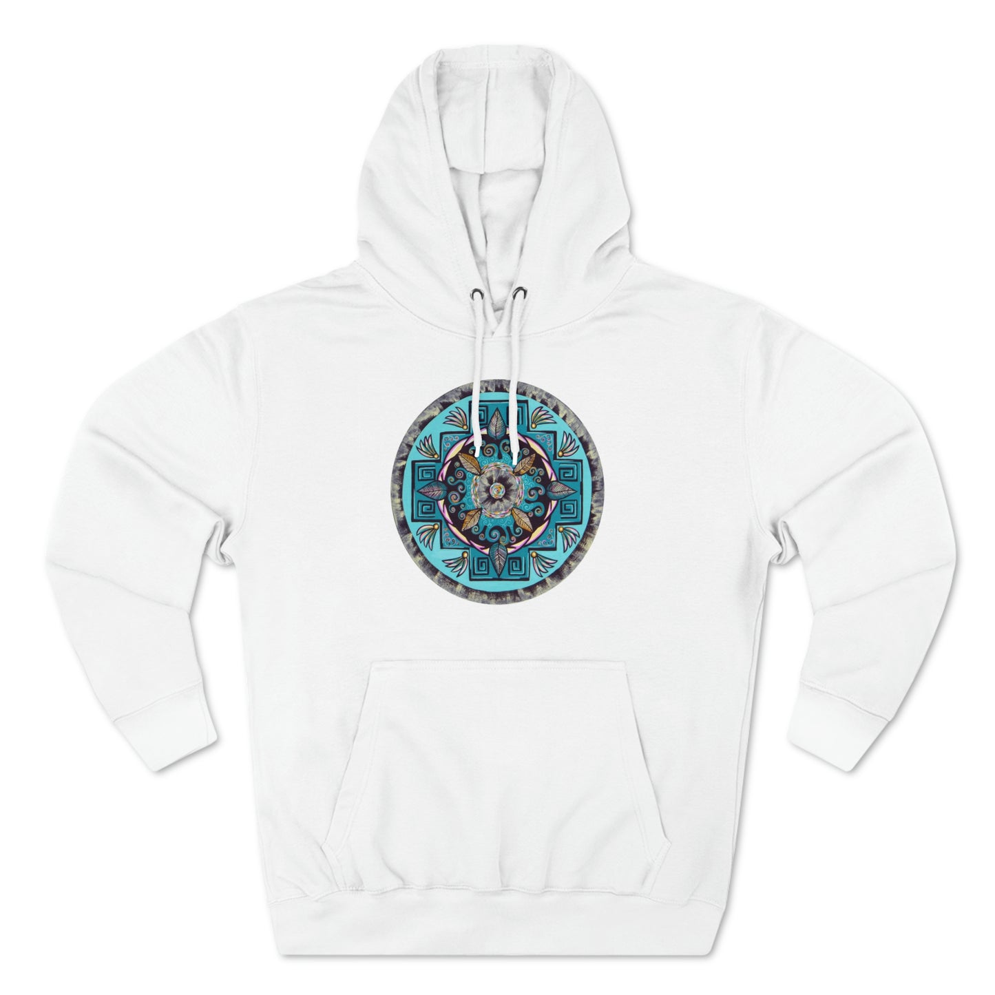 "Hojachakana" Lords & Ladies Pullover Hoodie - Blue Flame Array White / S Hoodie