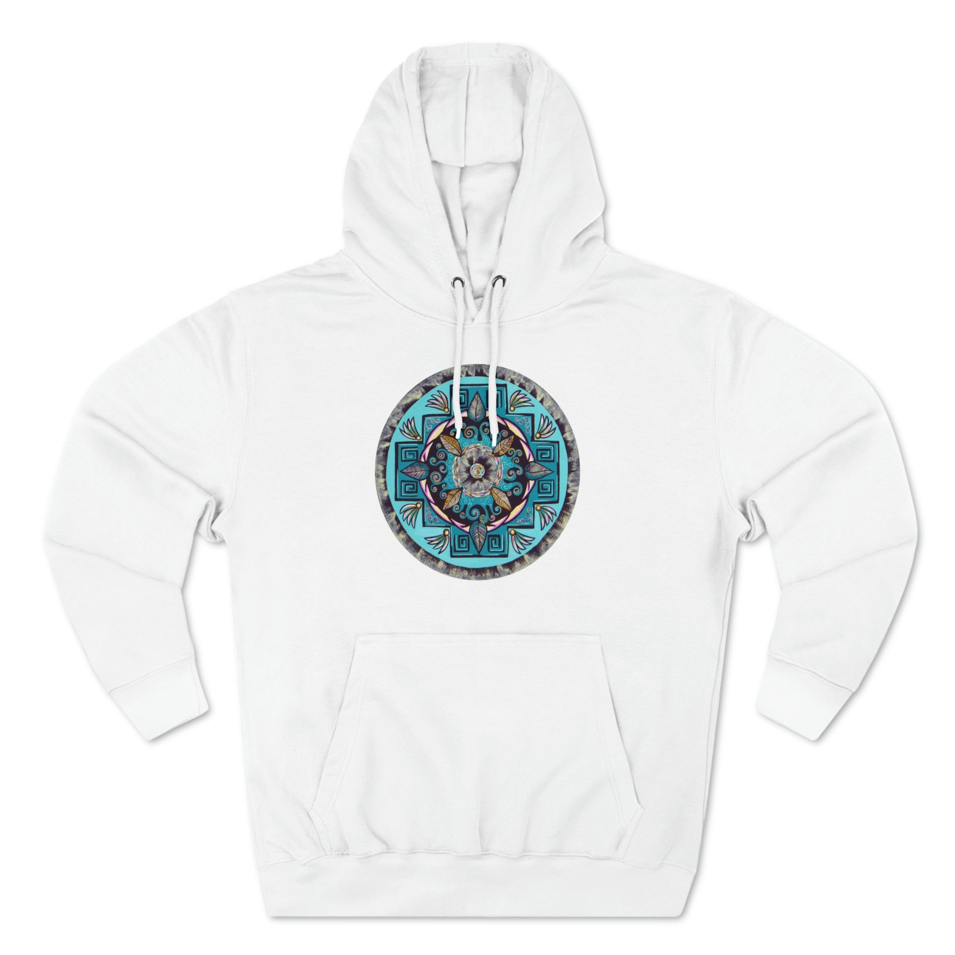 "Hojachakana" Lords & Ladies Pullover Hoodie - Blue Flame Array White / S Hoodie