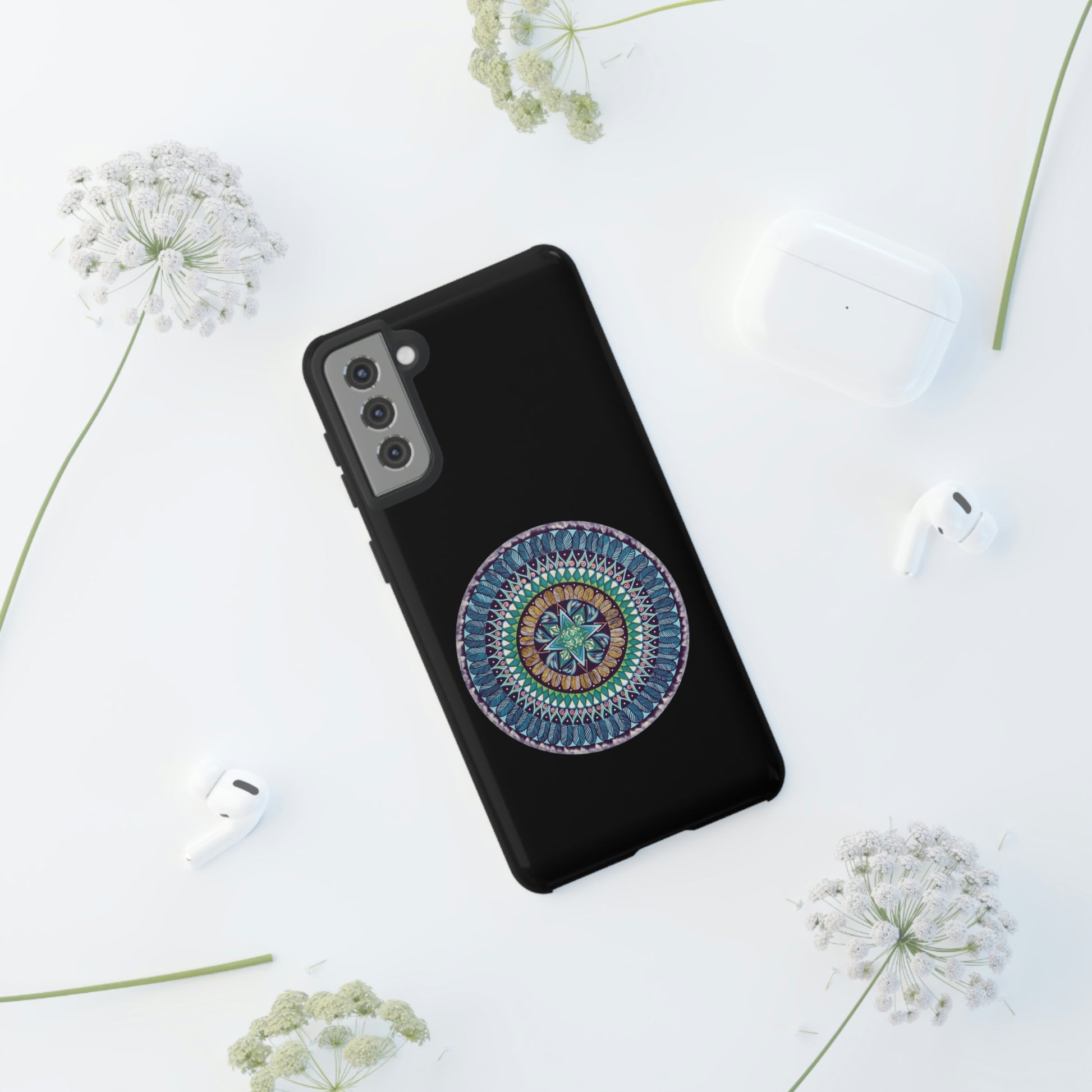 "AquilazurA Kryst'dala" Art Phone Armor - Blue Flame Array Phone Case