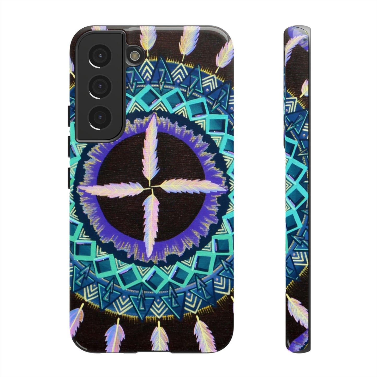 "Cuatro Vientos" Art Phone Armor - Blue Flame Array Samsung Galaxy S22 / Glossy Phone Case