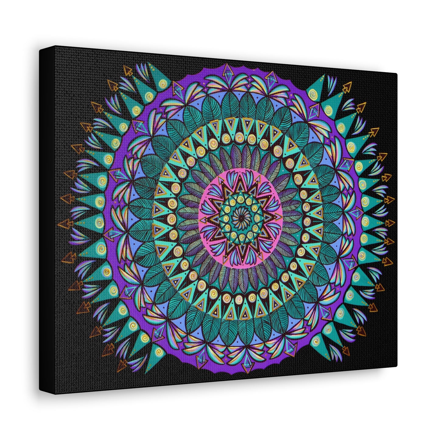 "Mandaladiosa" Canvas Gallery Wraps - Blue Flame Array Canvas