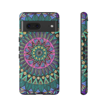 "Mandaladiosa" Art Phone Armor - Blue Flame Array Google Pixel 7 / Matte Phone Case