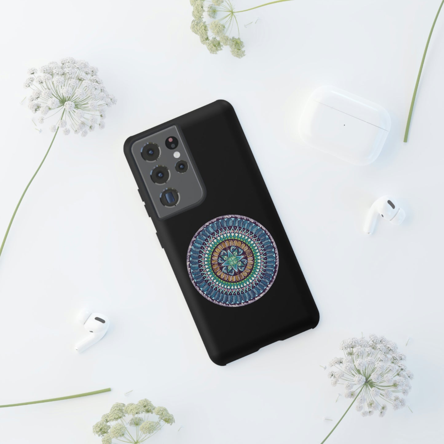 "AquilazurA Kryst'dala" Art Phone Armor - Blue Flame Array Phone Case