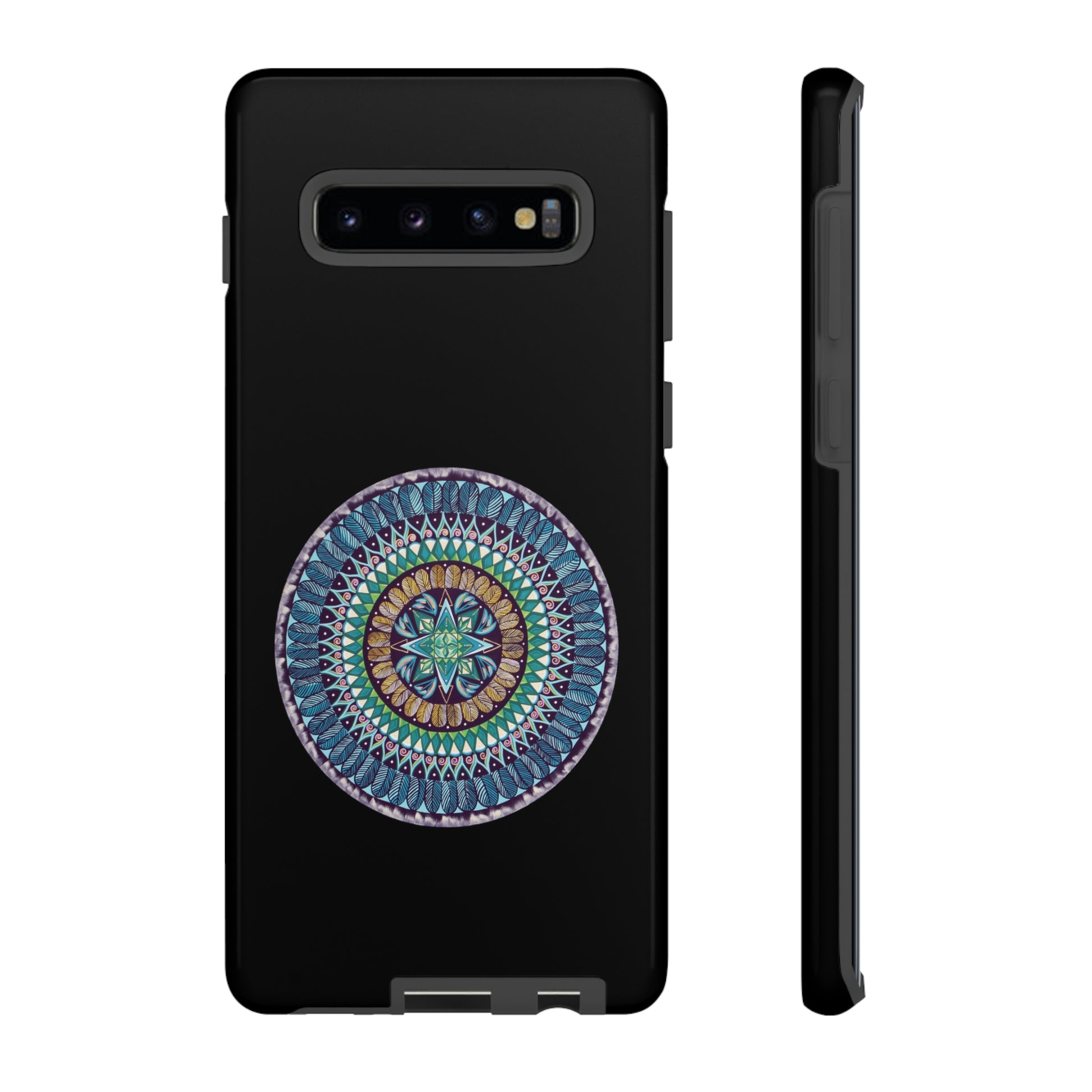 "AquilazurA Kryst'dala" Art Phone Armor - Blue Flame Array Samsung Galaxy S10 Plus / Glossy Phone Case