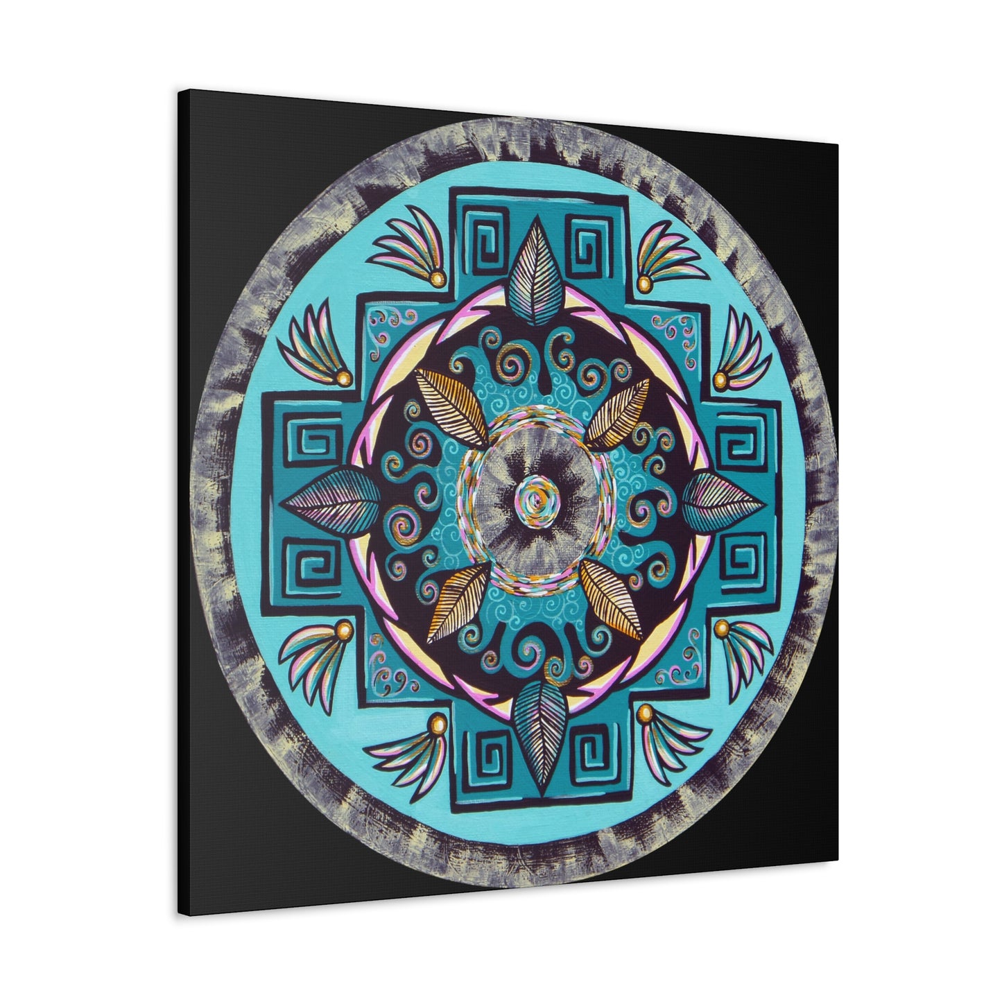 "Hojachakana" Canvas Gallery Wraps - Blue Flame Array Canvas