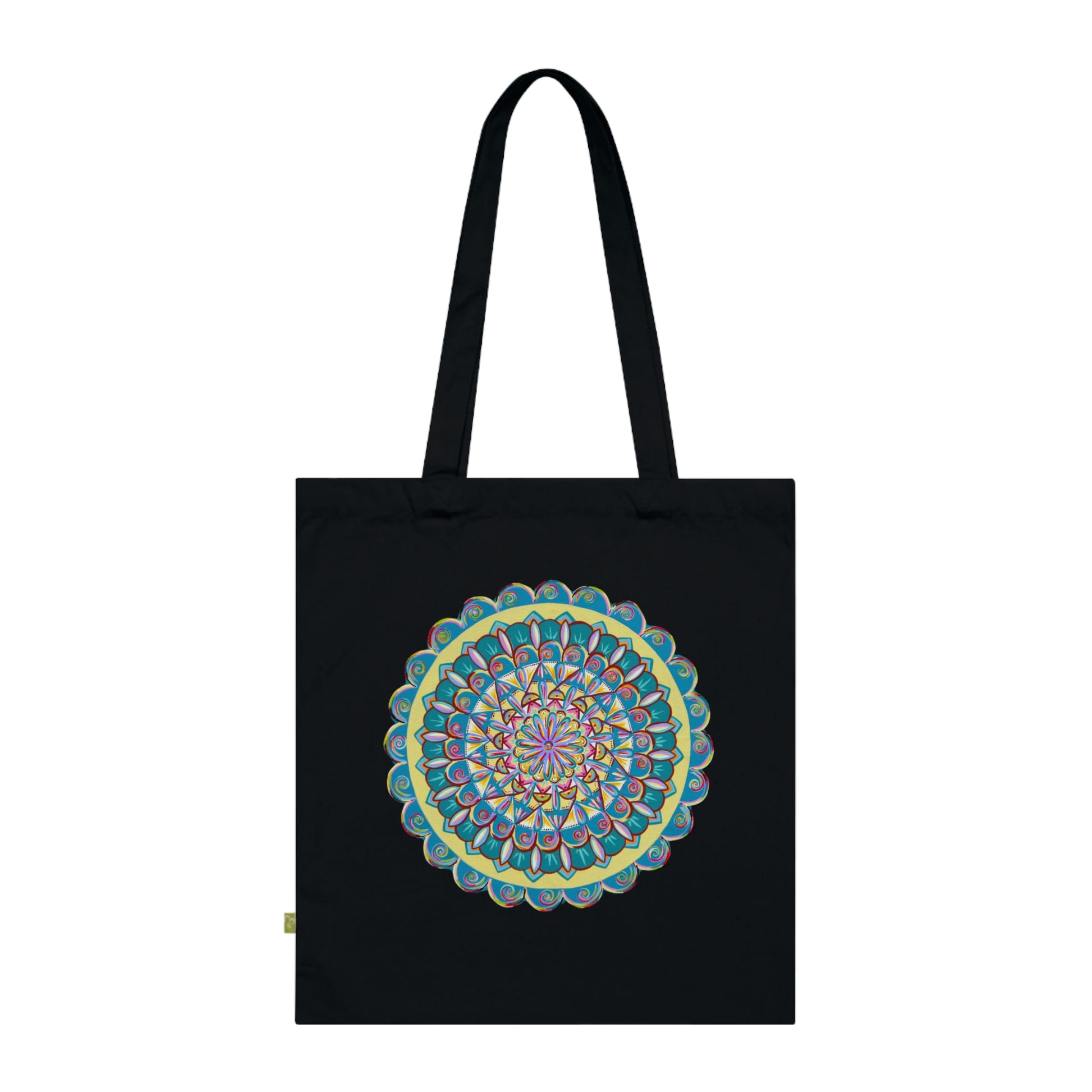 "Almandalayana" Organic Cotton Tote Bag - Blue Flame Array Black / 15" x 16.5" Bags