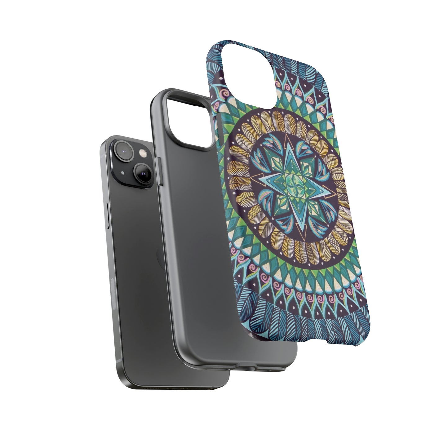 "AquilazurA Kryst'dala" Art Phone Armor - Blue Flame Array Phone Case