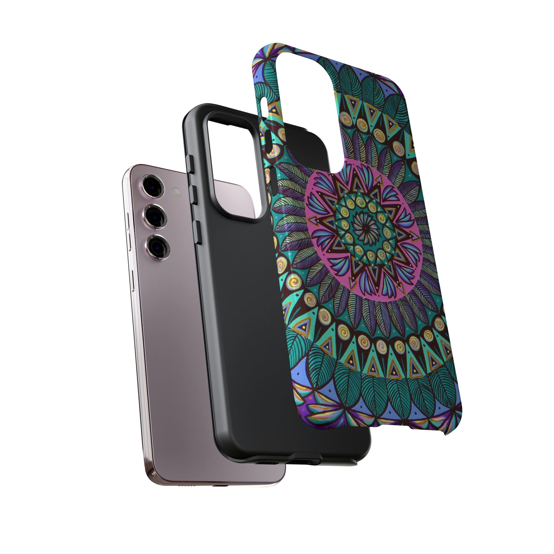 "Mandaladiosa" Art Phone Armor - Blue Flame Array Phone Case