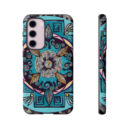 "Hojachakana" Art Phone Armor - Blue Flame Array Samsung Galaxy S23 Plus / Glossy Phone Case