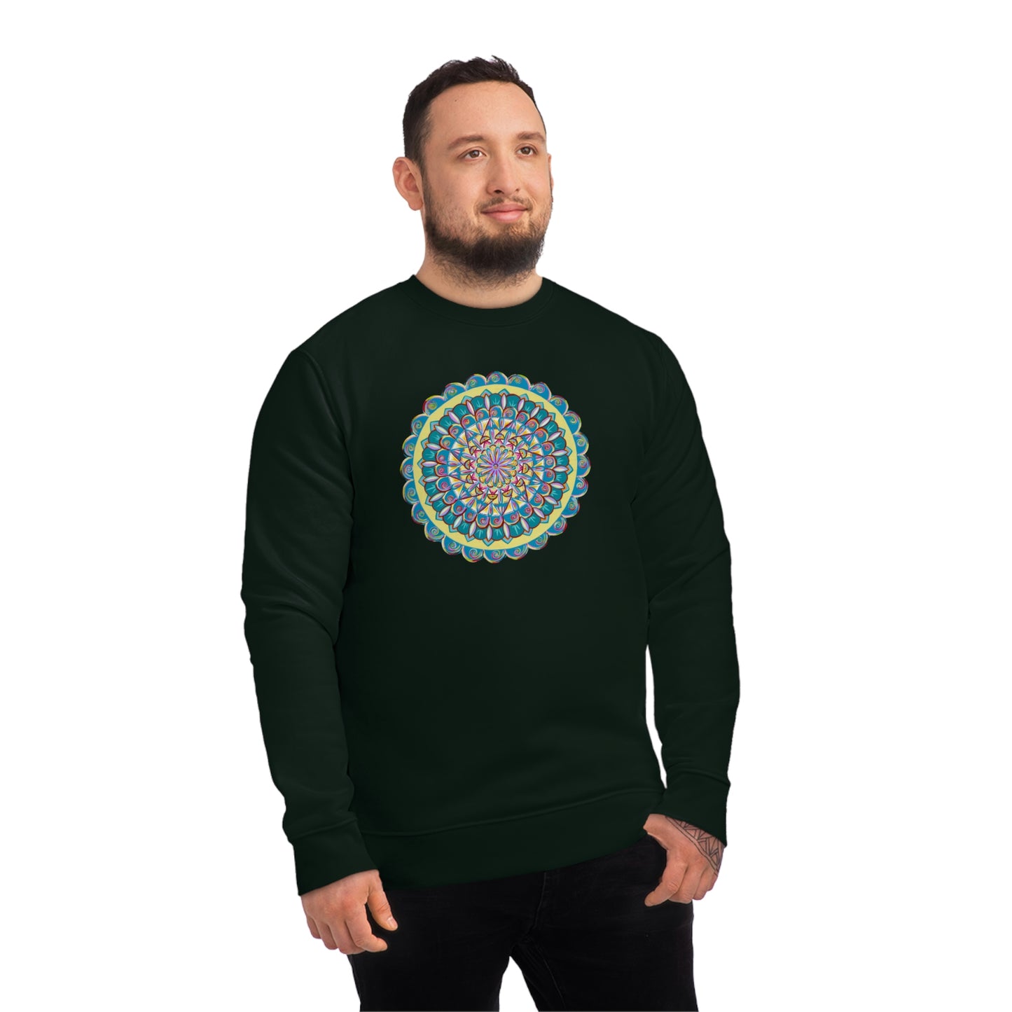 "Almandalayana" Lords & Ladies Organic Sweatshirt - Blue Flame Array Sweatshirt