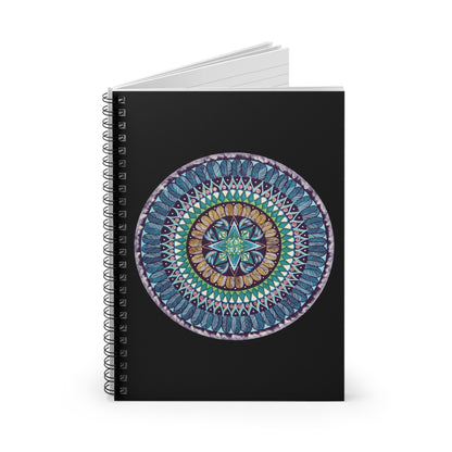 "AquilazurA Kryst'dala" Spiral Notebook - Blue Flame Array Paper products