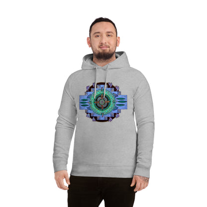 "Plumachakana" Lords & Ladies Organic Sider Hoodie - Blue Flame Array Hoodie