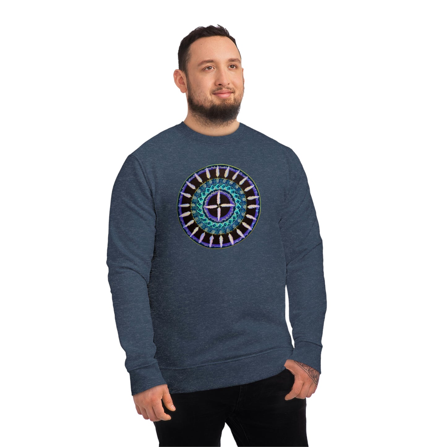 "Cuatro Vientos" Lords & Ladies Organic Sweatshirt - Blue Flame Array Sweatshirt