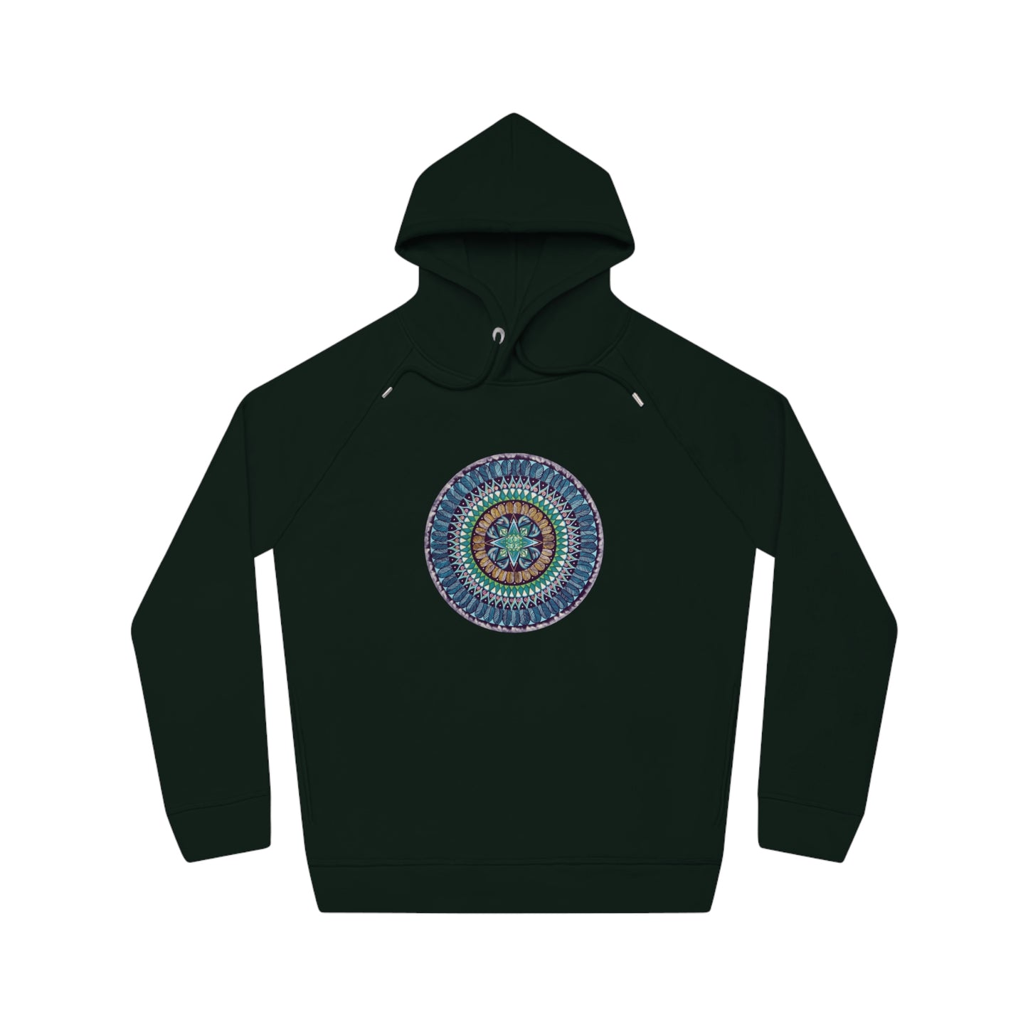 "AquilazurA Kryst'dala" Lords & Ladies Organic Sider Hoodie - Blue Flame Array Black / XS Hoodie