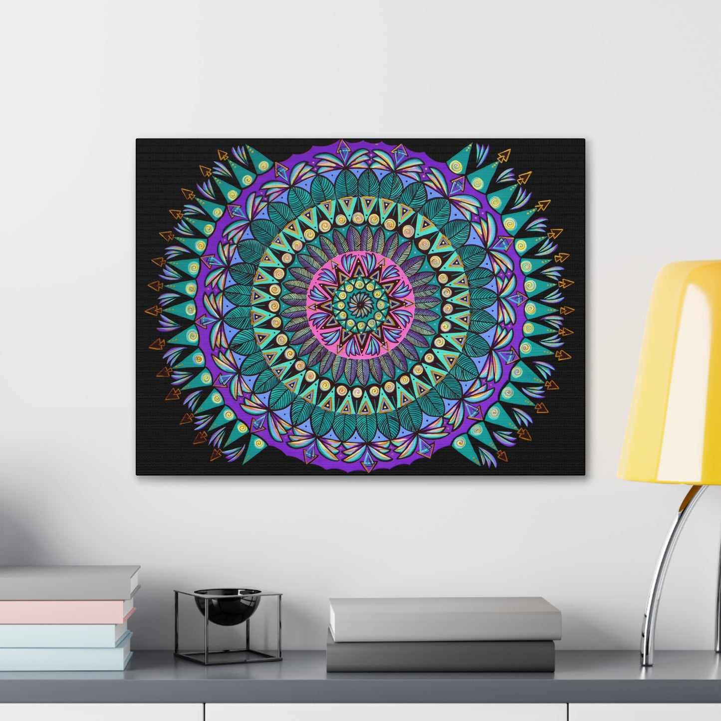 "Mandaladiosa" Canvas Gallery Wraps - Blue Flame Array Canvas