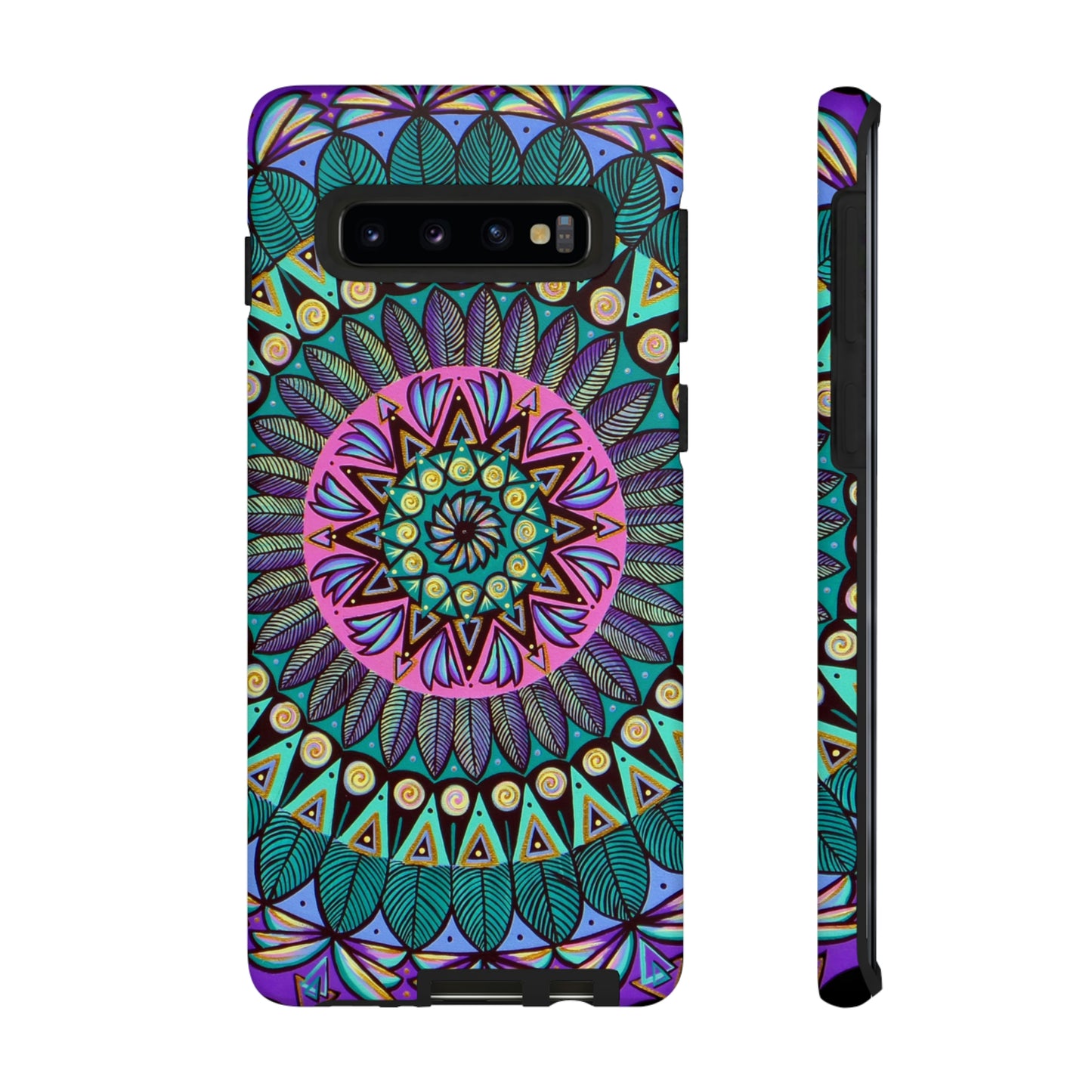 "Mandaladiosa" Art Phone Armor - Blue Flame Array Samsung Galaxy S10 / Matte Phone Case