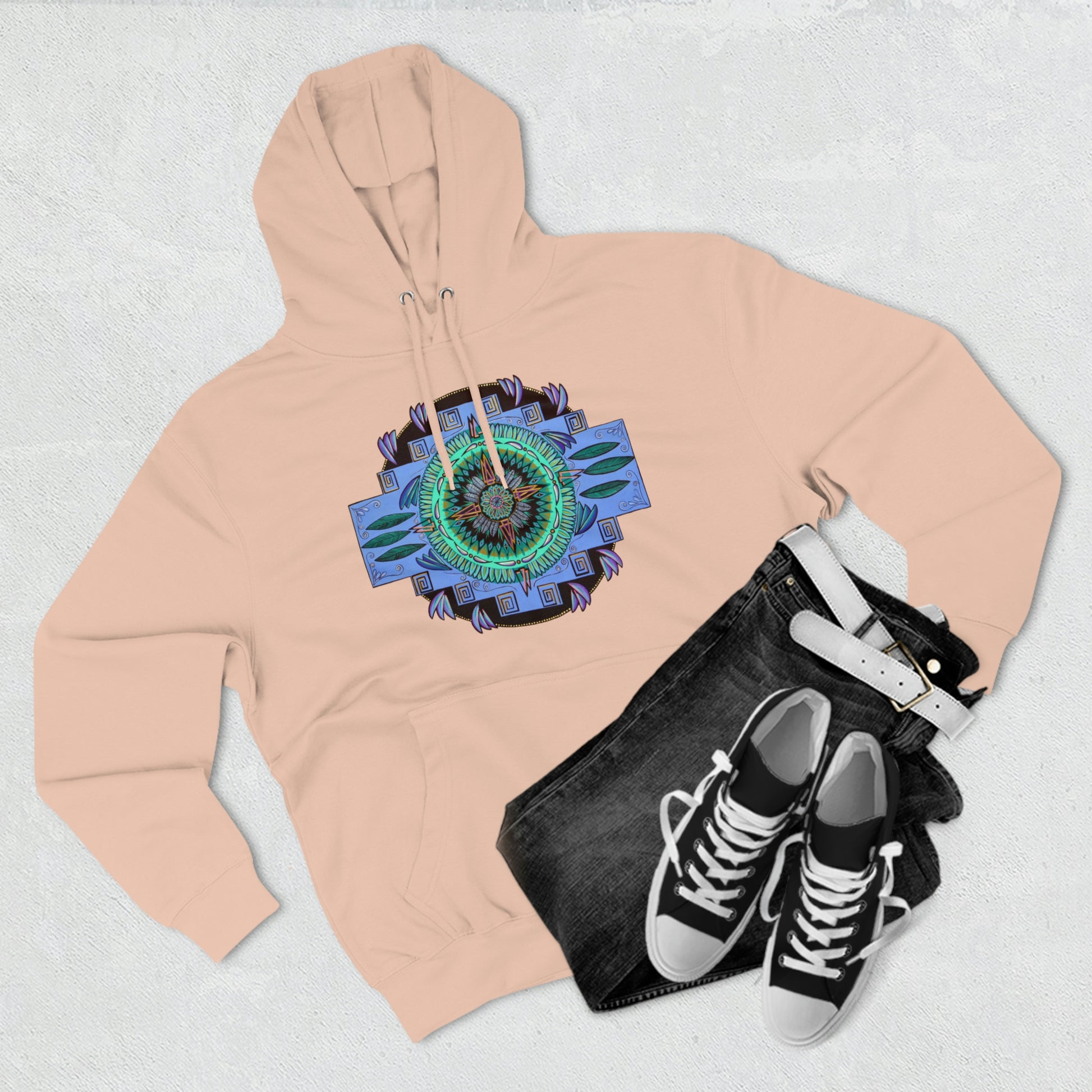 "Plumachakana" Lords & Ladies Pullover Hoodie - Blue Flame Array Hoodie