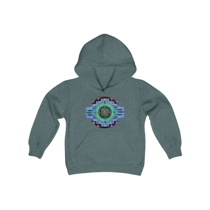 "Plumachakana" Lads & Lasses Hoodie - Blue Flame Array Dark Heather / S Kids clothes