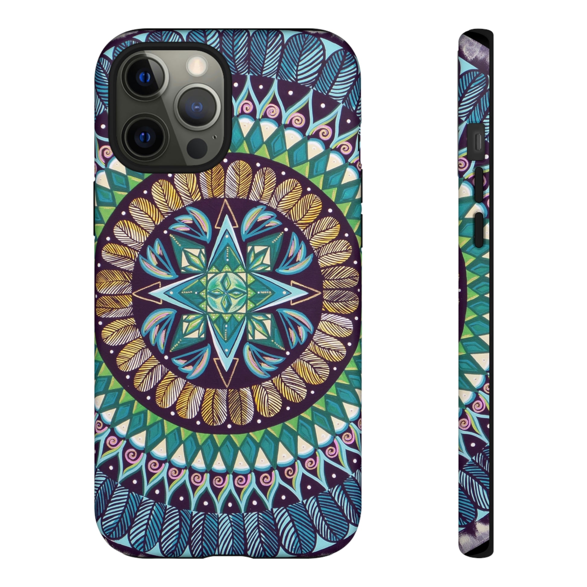 "AquilazurA Kryst'dala" Art Phone Armor - Blue Flame Array iPhone 12 Pro Max / Matte Phone Case