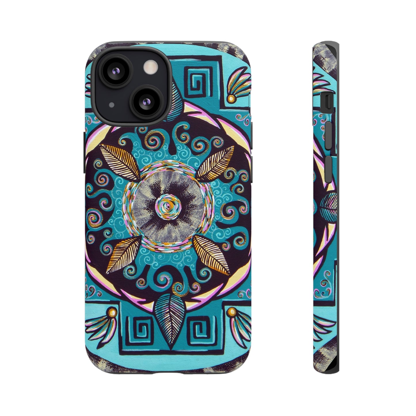 "Hojachakana" Art Phone Armor - Blue Flame Array iPhone 13 Mini / Matte Phone Case