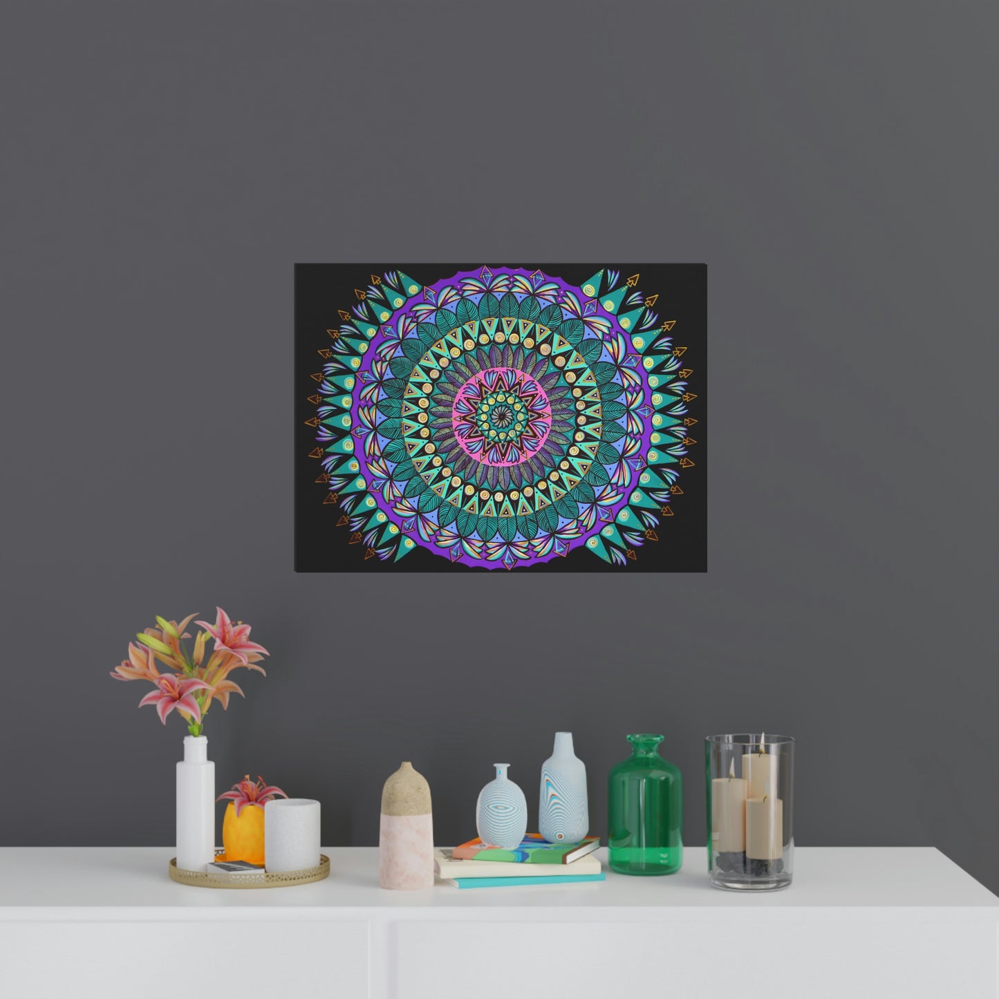 "Mandaladiosa" Fine Art Posters - Blue Flame Array Poster