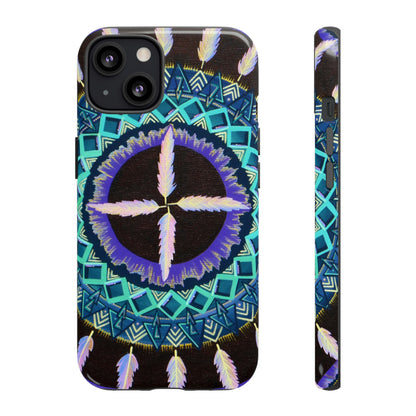 "Cuatro Vientos" Art Phone Armor - Blue Flame Array iPhone 13 / Glossy Phone Case