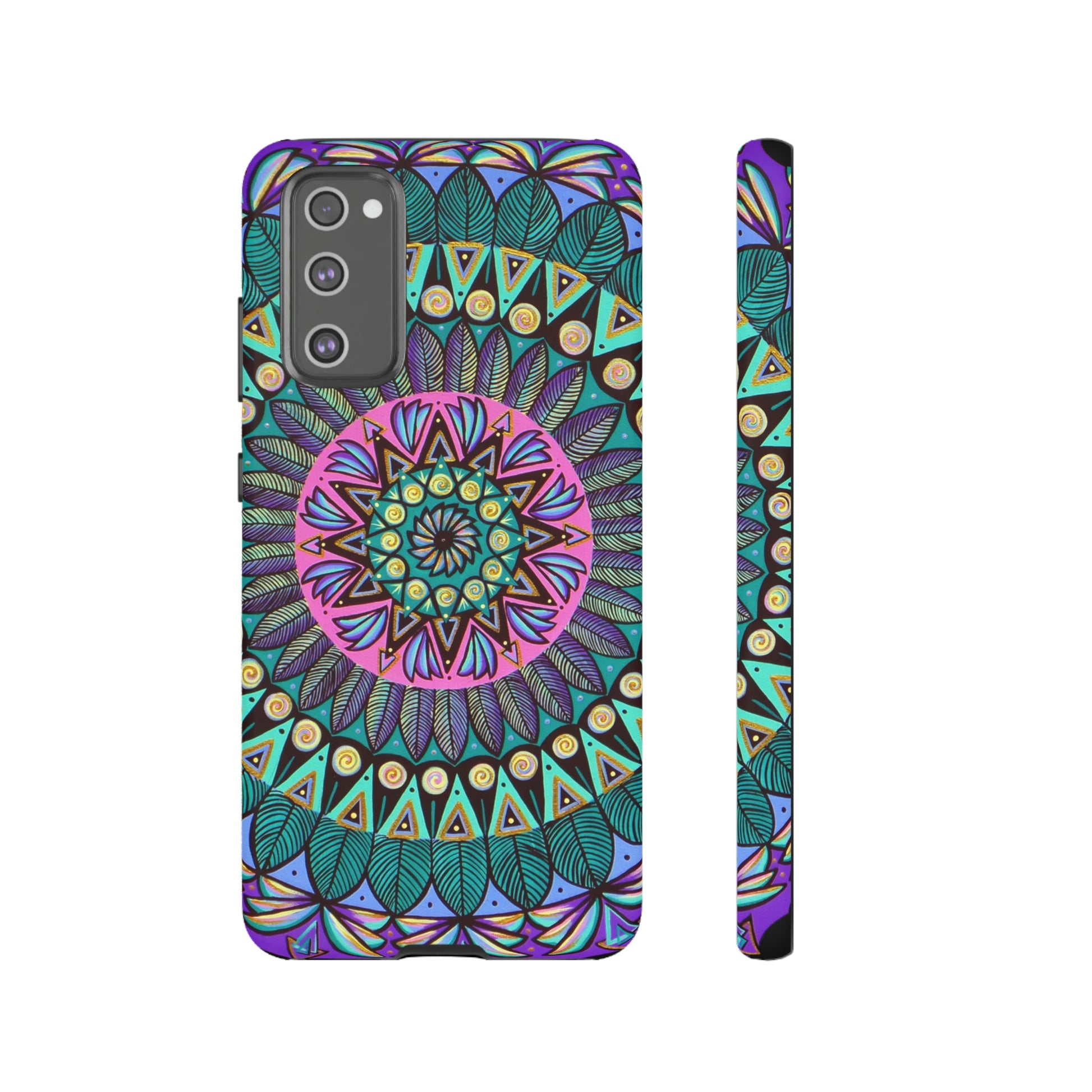 "Mandaladiosa" Art Phone Armor - Blue Flame Array Samsung Galaxy S20 FE / Matte Phone Case