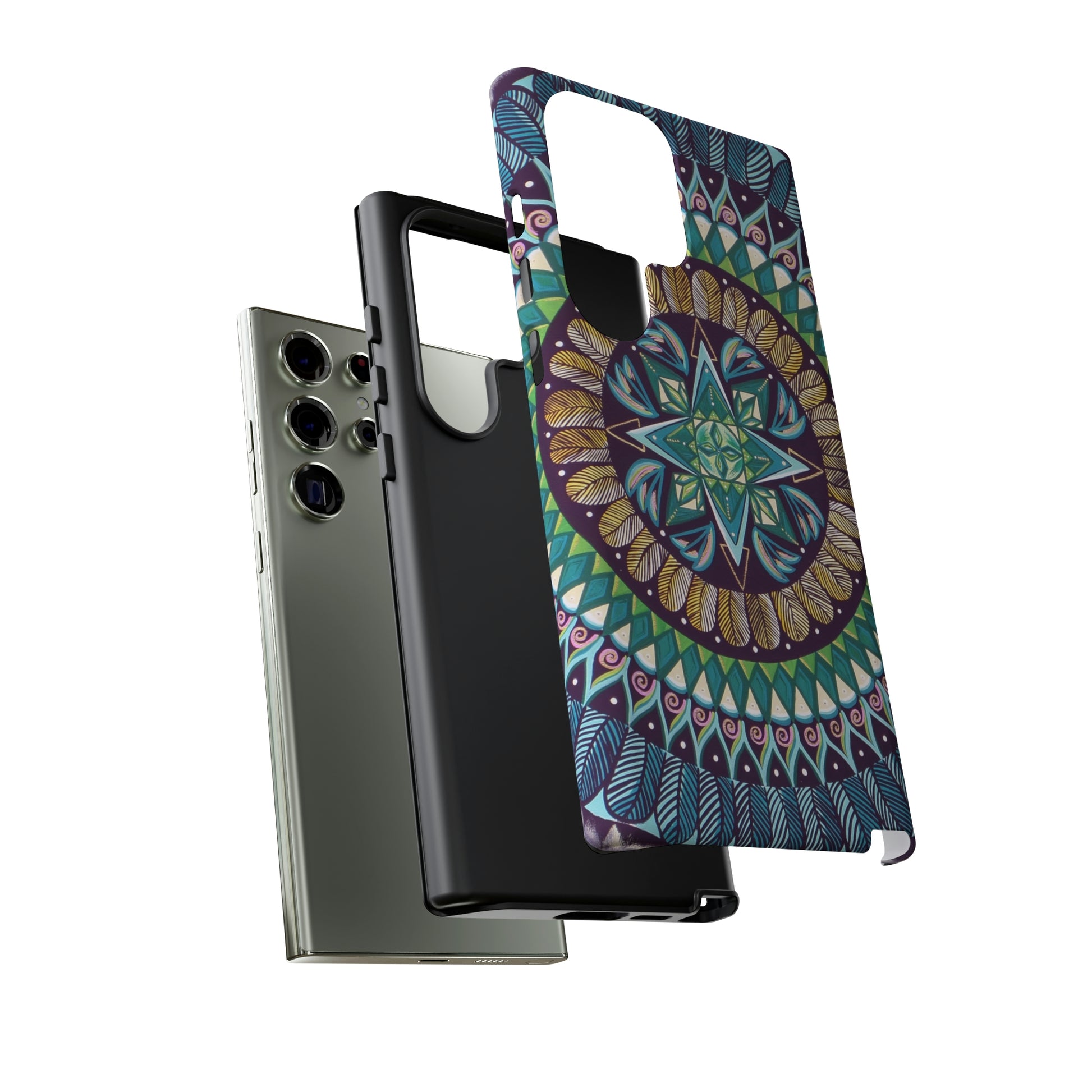 "AquilazurA Kryst'dala" Art Phone Armor - Blue Flame Array Phone Case