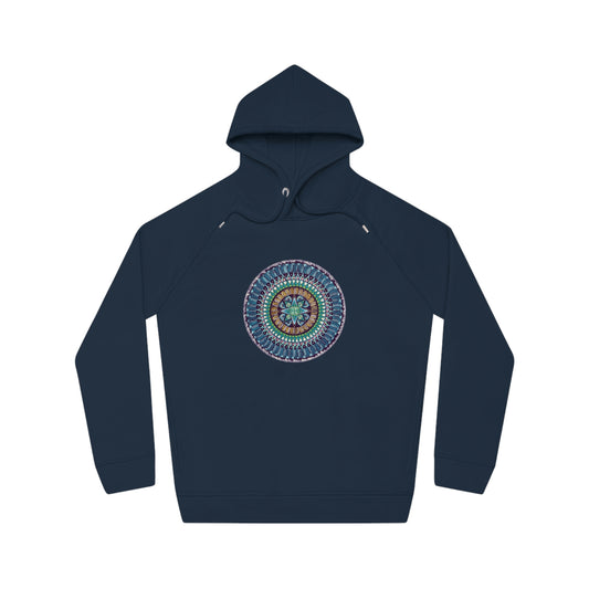 "AquilazurA Kryst'dala" Lords & Ladies Organic Sider Hoodie - Blue Flame Array Hoodie