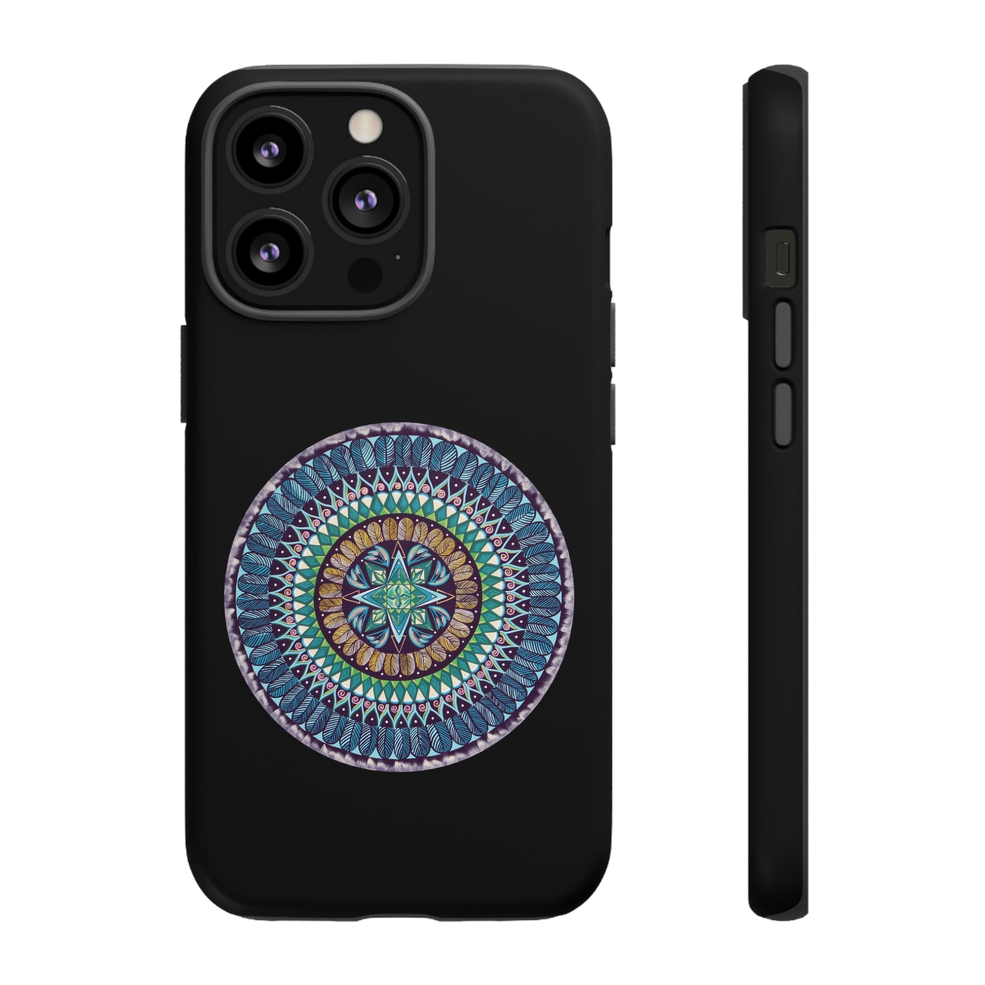 "AquilazurA Kryst'dala" Art Phone Armor - Blue Flame Array iPhone 13 Pro / Matte Phone Case