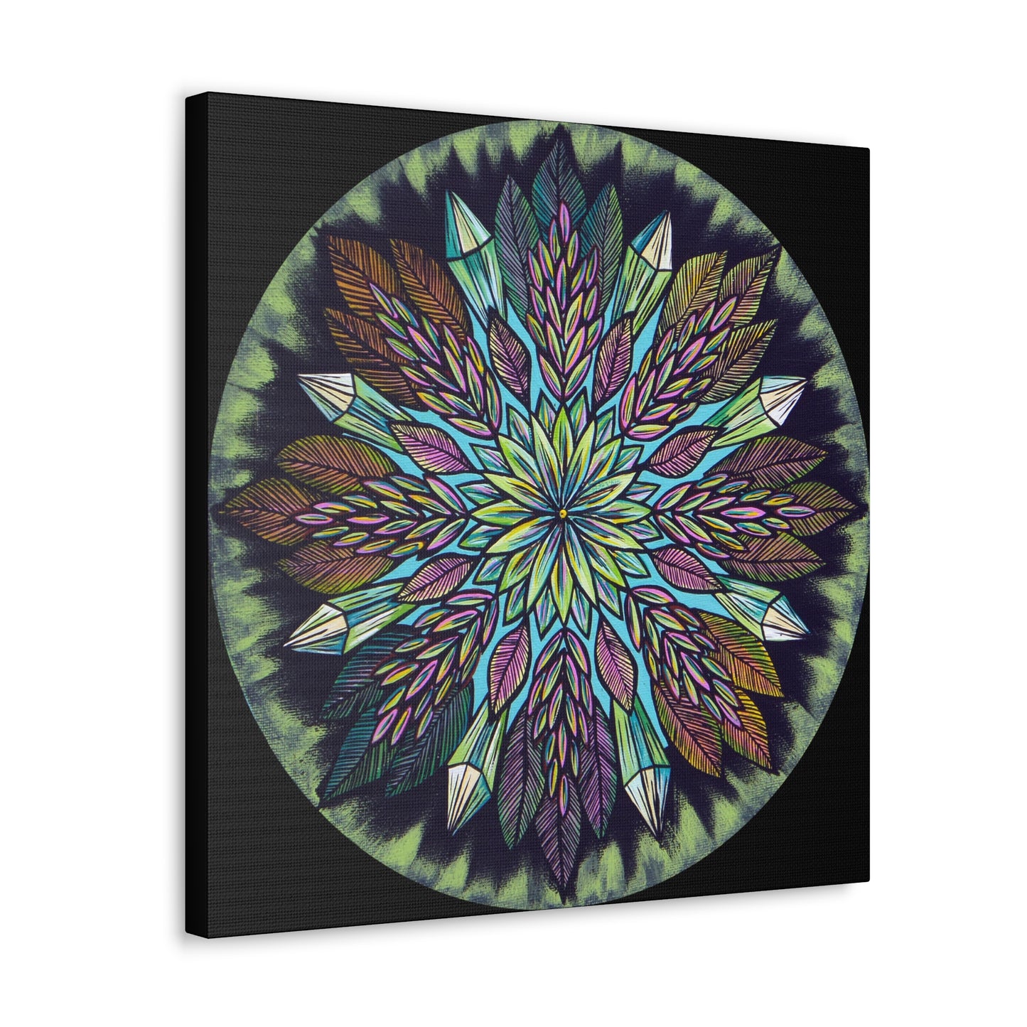 "Krystalhoja" Canvas Gallery Wraps - Blue Flame Array Canvas