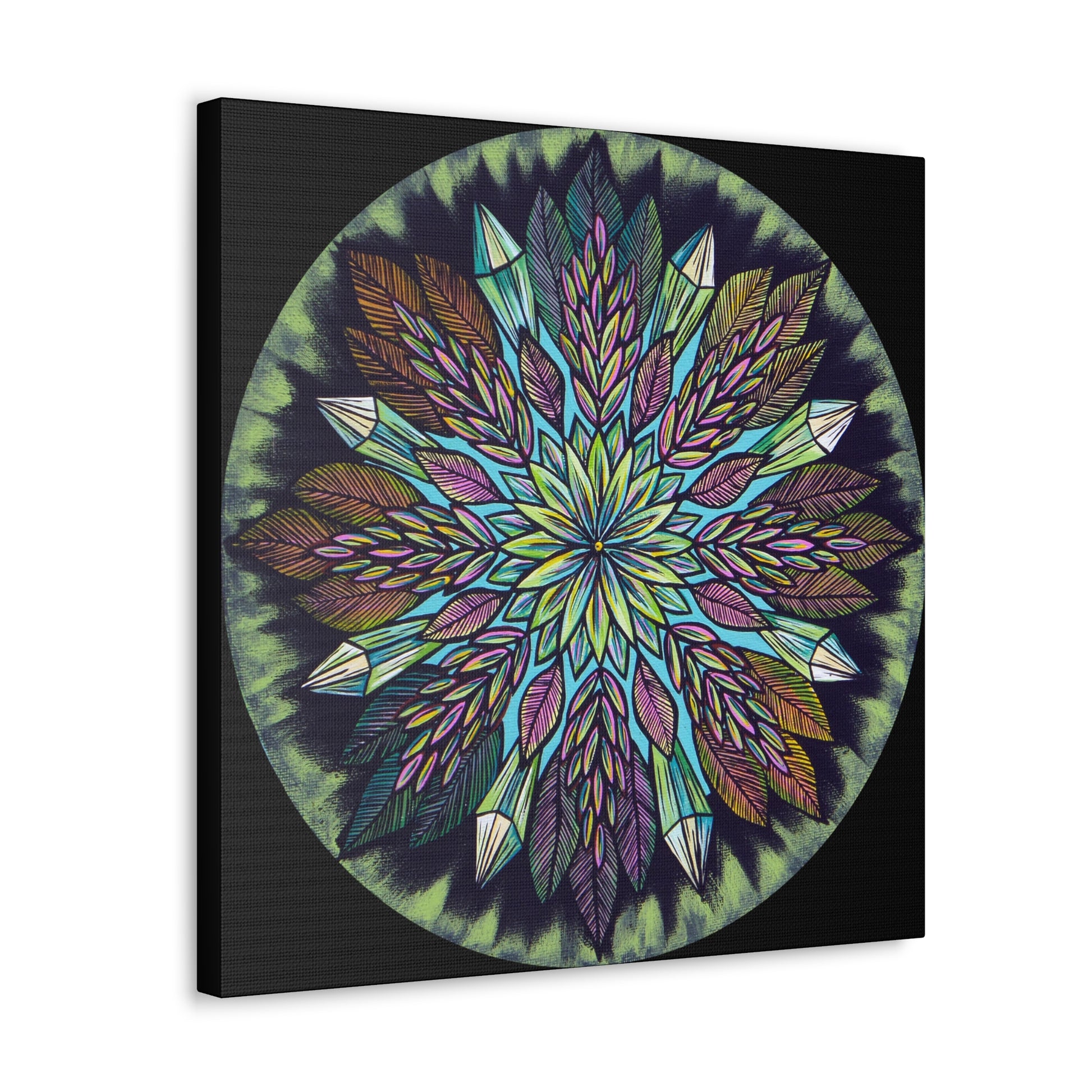 "Krystalhoja" Canvas Gallery Wraps - Blue Flame Array Canvas