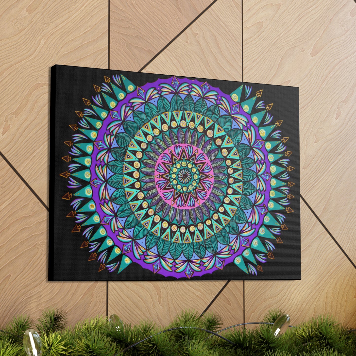 "Mandaladiosa" Canvas Gallery Wraps - Blue Flame Array Canvas