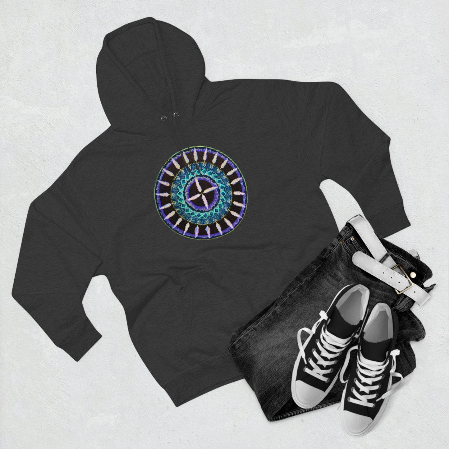 "Cuatro Vientos" Lords & Ladies Pullover Hoodie - Blue Flame Array Hoodie