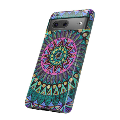 "Mandaladiosa" Art Phone Armor - Blue Flame Array Phone Case