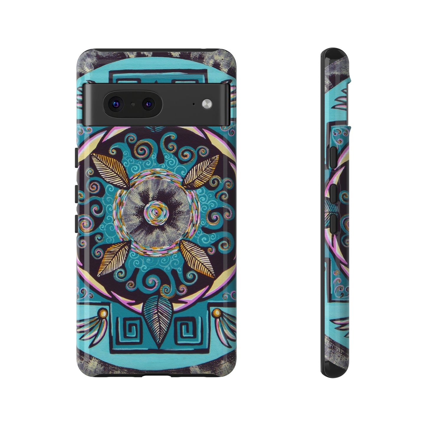 "Hojachakana" Art Phone Armor - Blue Flame Array Google Pixel 7 / Glossy Phone Case