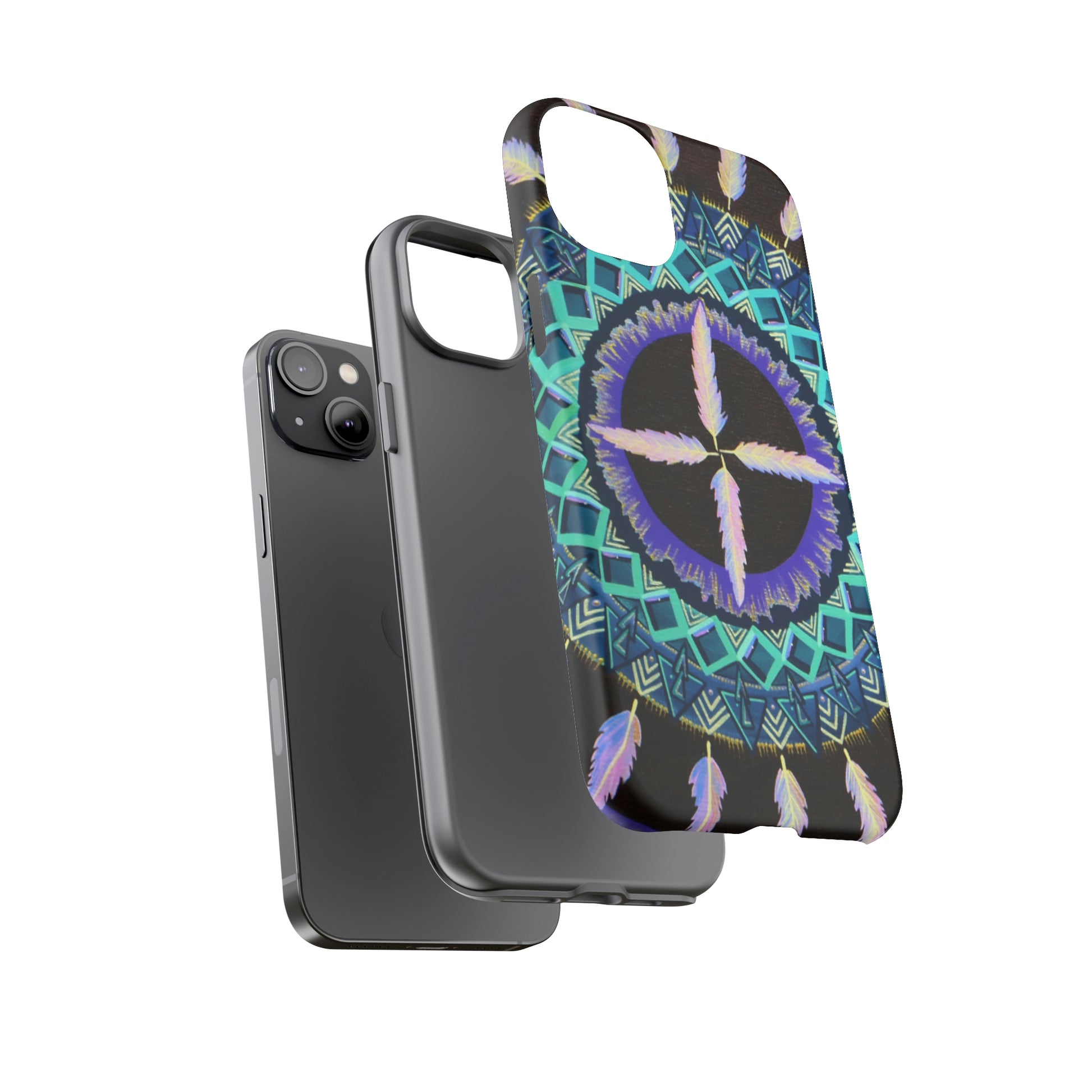 "Cuatro Vientos" Art Phone Armor - Blue Flame Array Phone Case