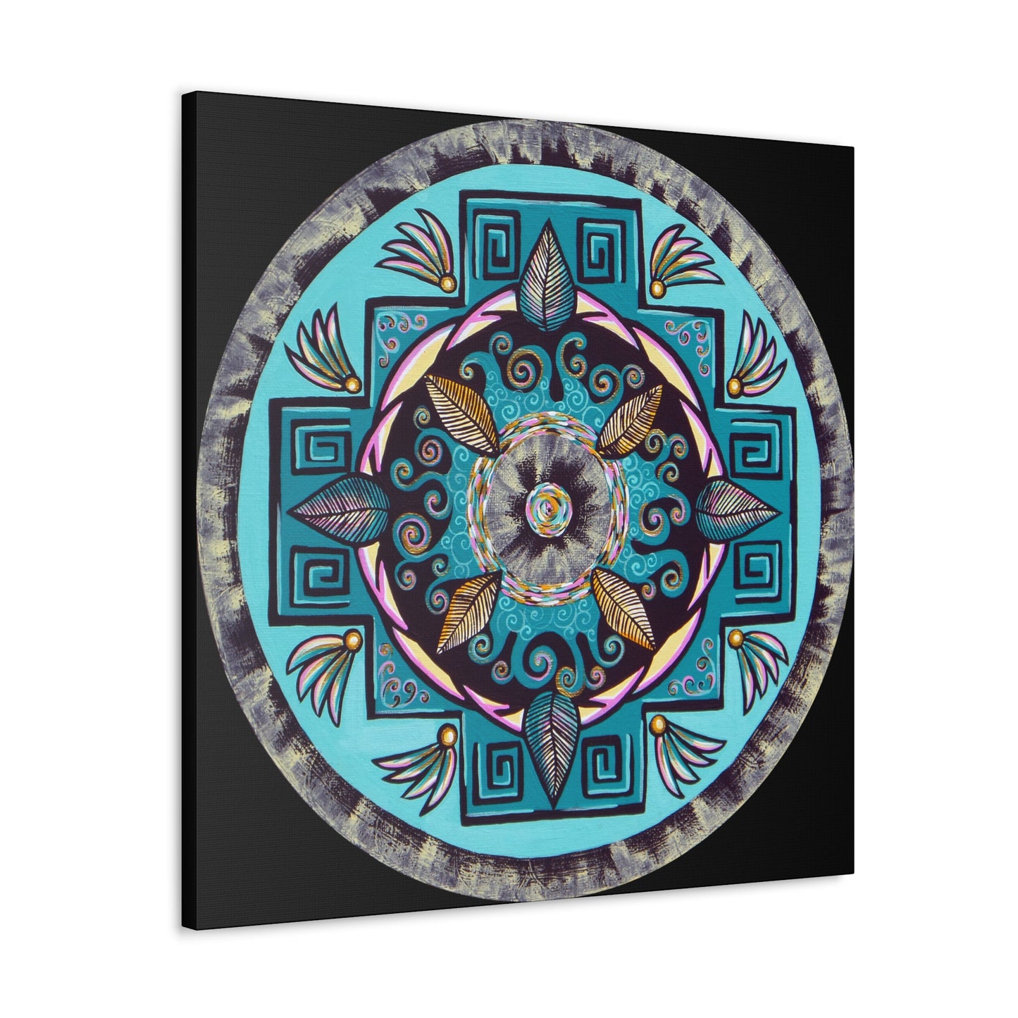 "Hojachakana" Canvas Gallery Wraps - Blue Flame Array Canvas