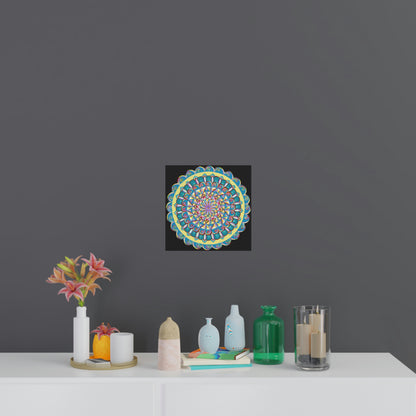 "Almandalayana" Fine Art Posters - Blue Flame Array Poster