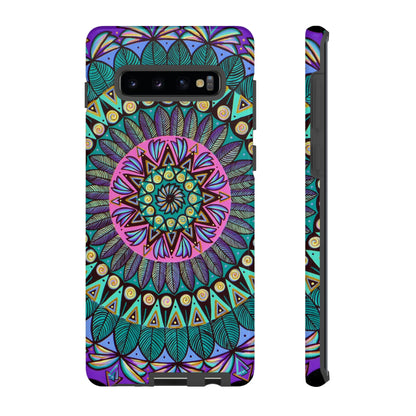 "Mandaladiosa" Art Phone Armor - Blue Flame Array Samsung Galaxy S10 Plus / Glossy Phone Case