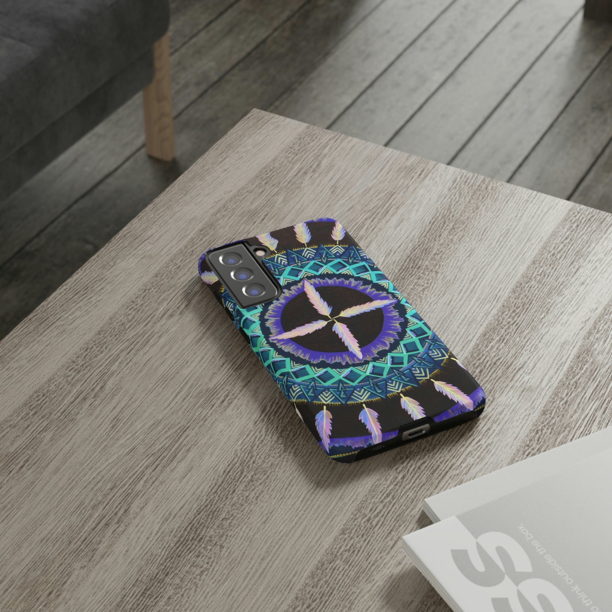 "Cuatro Vientos" Art Phone Armor - Blue Flame Array Phone Case