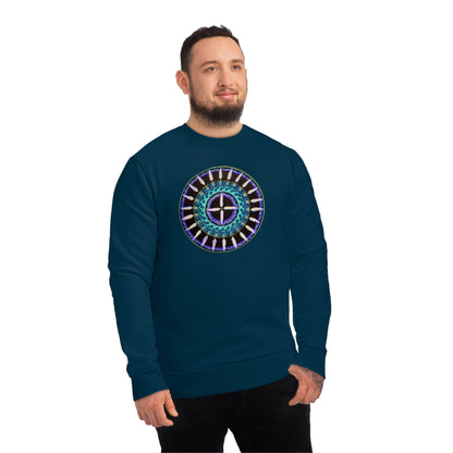 "Cuatro Vientos" Lords & Ladies Organic Sweatshirt - Blue Flame Array Sweatshirt