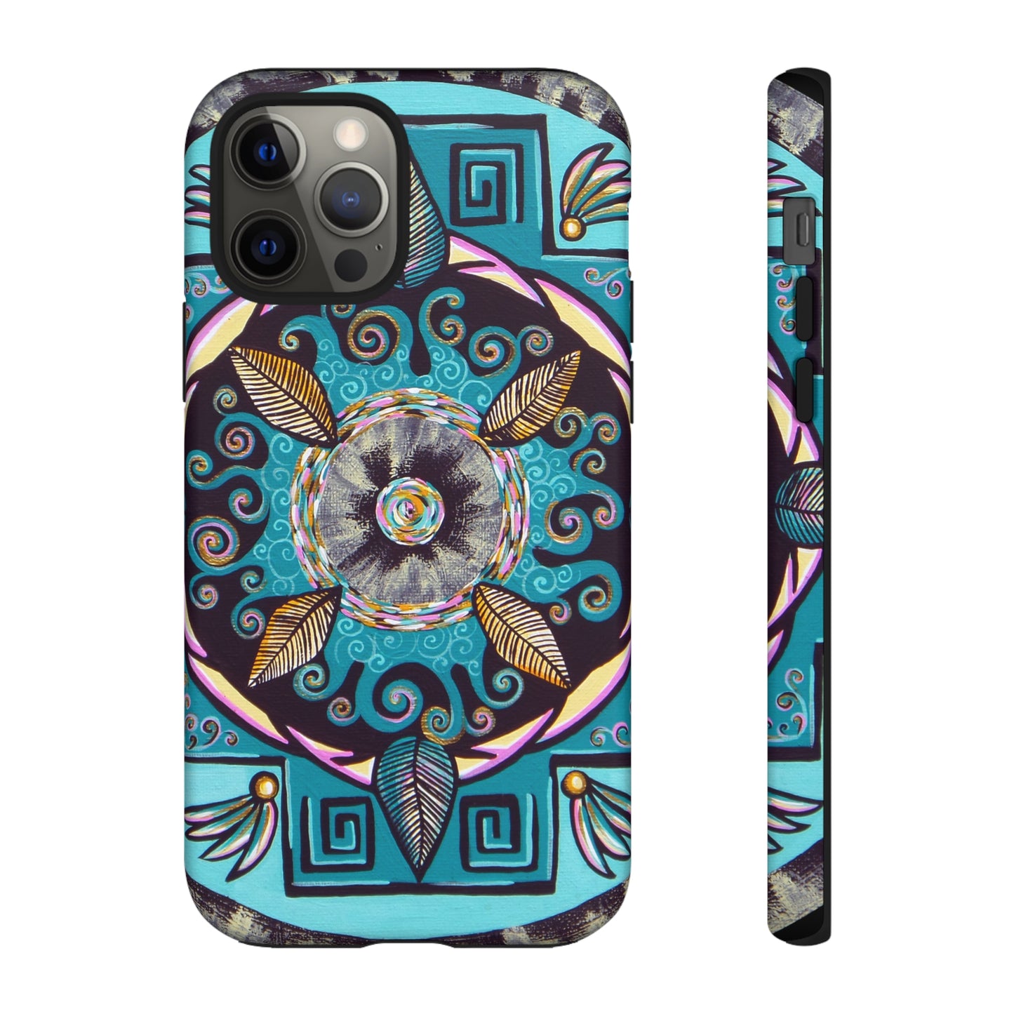 "Hojachakana" Art Phone Armor - Blue Flame Array iPhone 12 Pro / Matte Phone Case