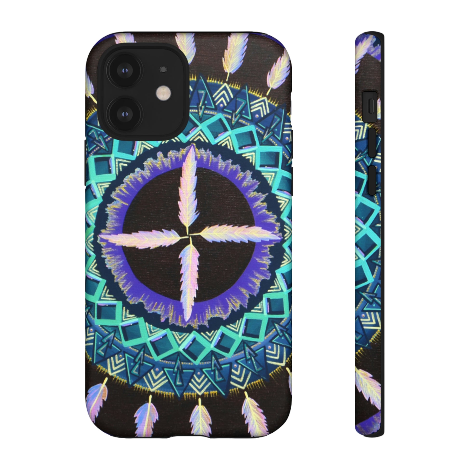 "Cuatro Vientos" Art Phone Armor - Blue Flame Array iPhone 12 / Matte Phone Case