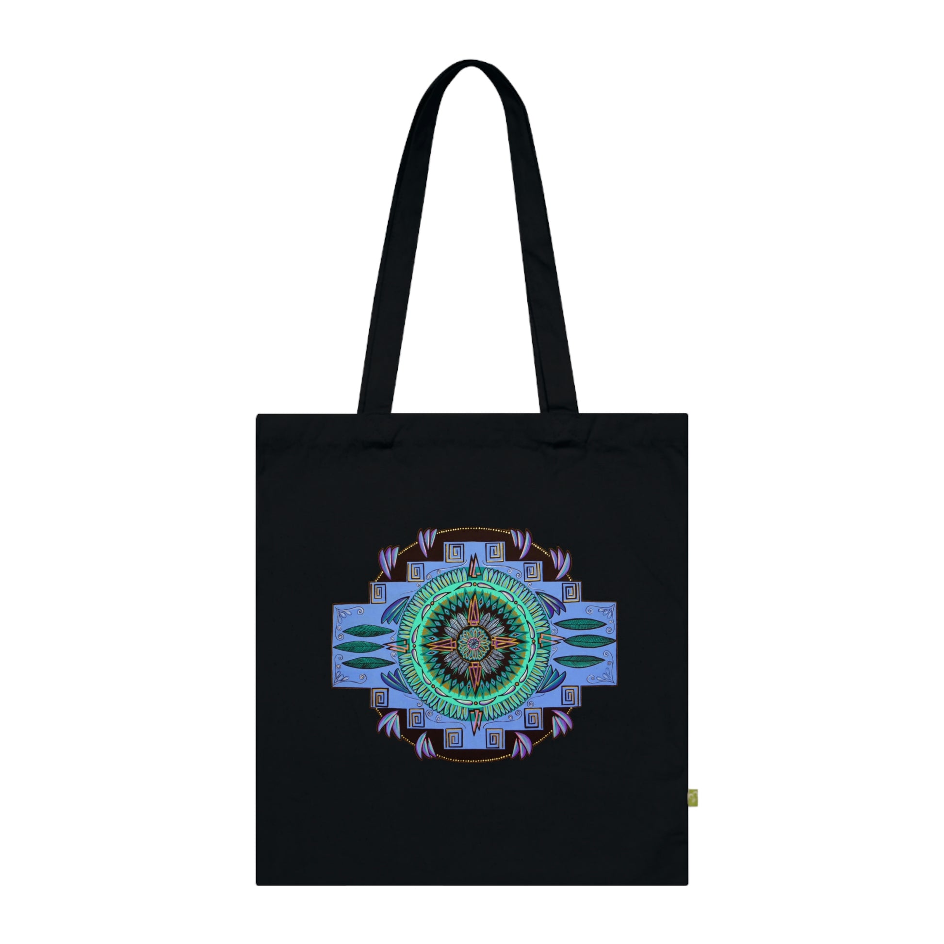 "Plumachakana" Organic Cotton Tote Bag - Blue Flame Array Bags