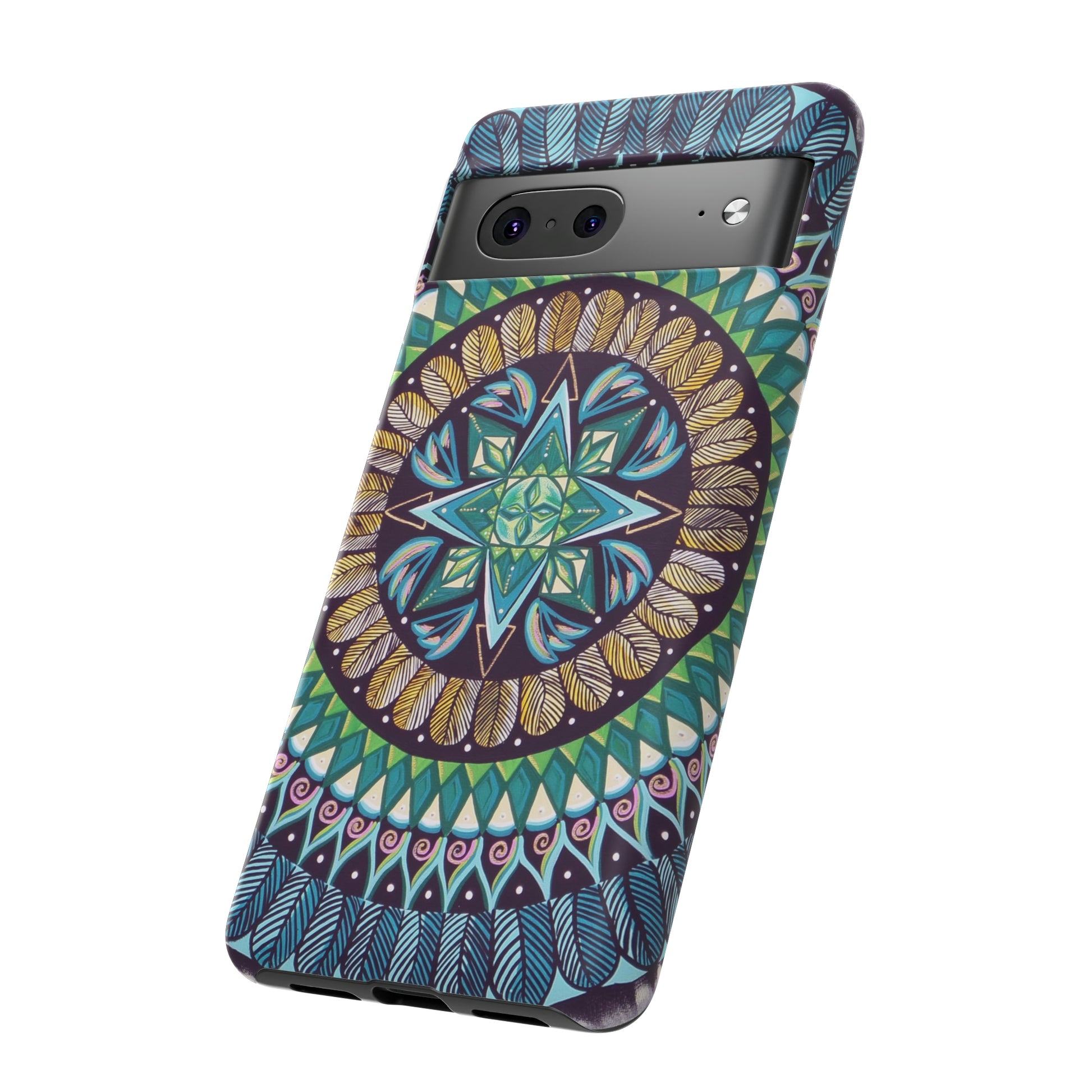 "AquilazurA Kryst'dala" Art Phone Armor - Blue Flame Array Phone Case