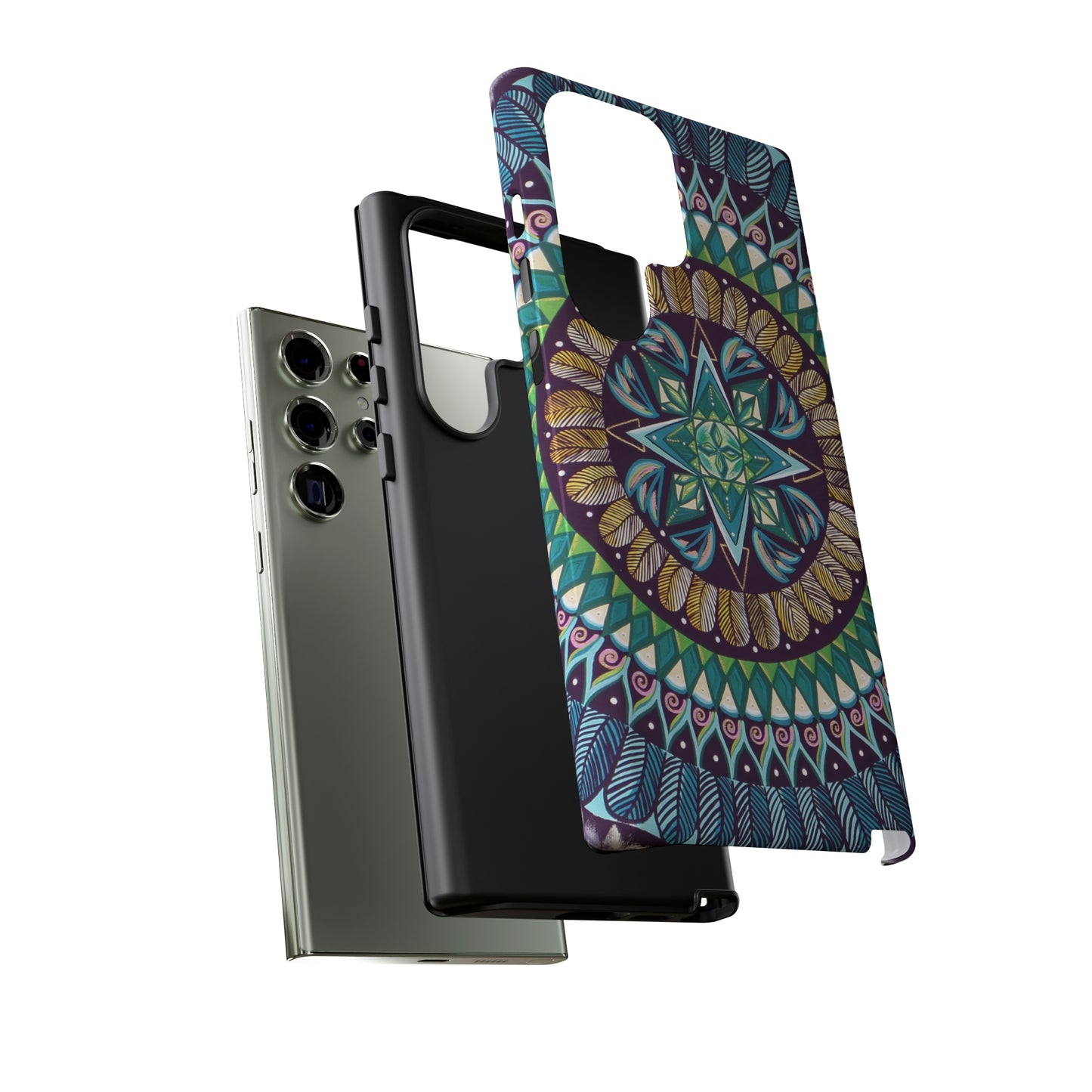 "AquilazurA Kryst'dala" Art Phone Armor - Blue Flame Array Phone Case