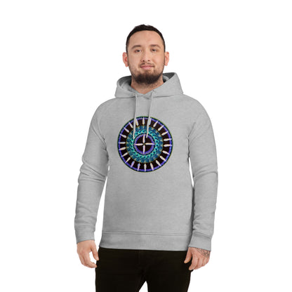 "Cuatro Vientos" Lords & Ladies Organic Sider Hoodie - Blue Flame Array Hoodie