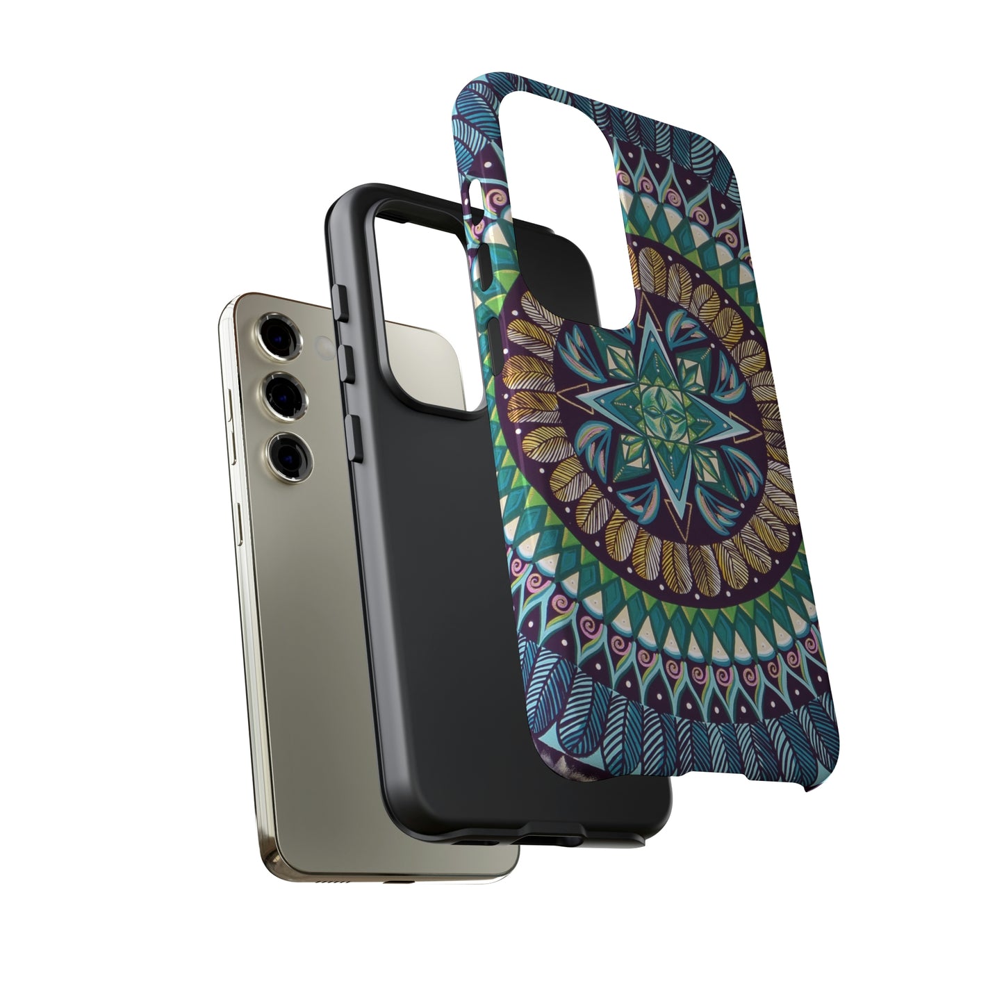 "AquilazurA Kryst'dala" Art Phone Armor - Blue Flame Array Phone Case